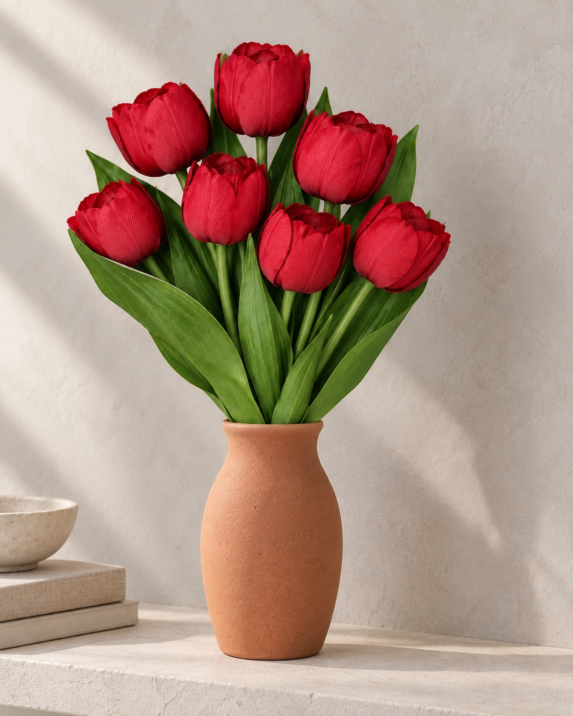 Red Artificial Tulip Bouquet