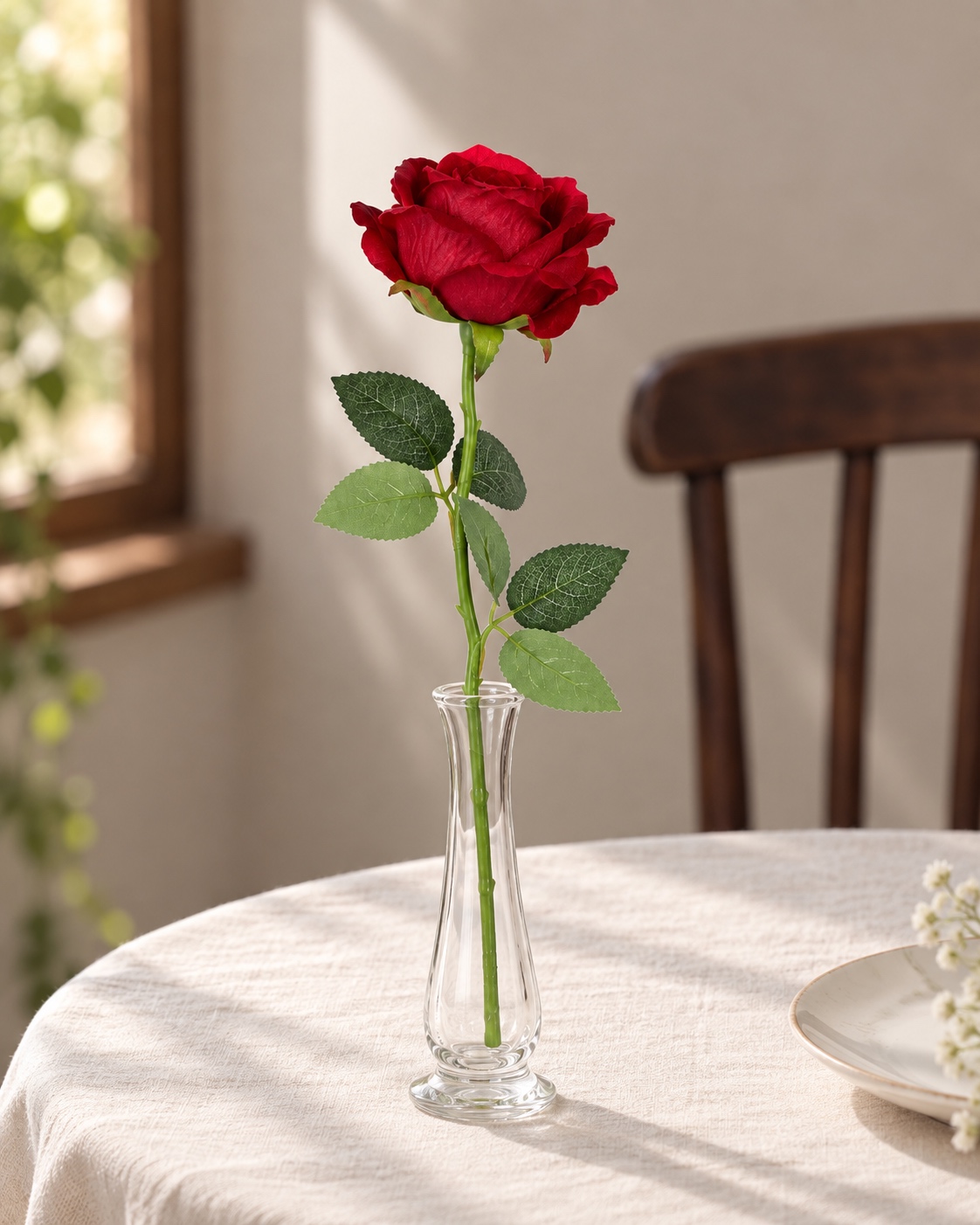 Large Red Artificial Rose Stem 4