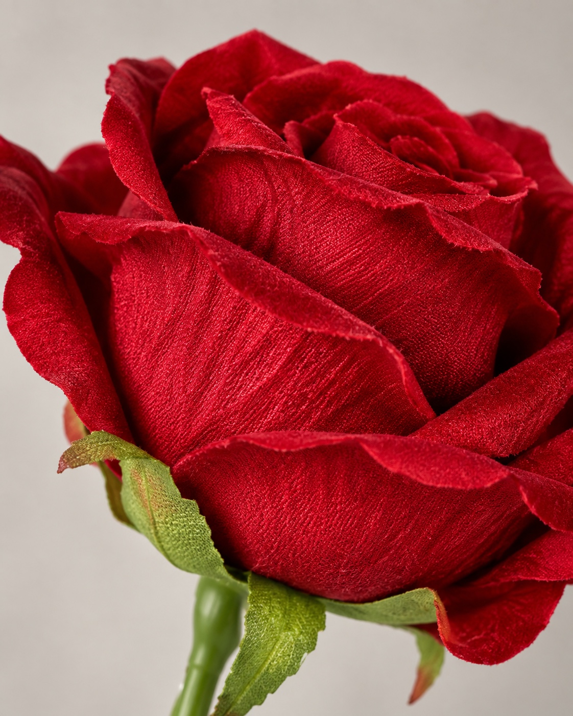 Large Red Artificial Rose Stem 2