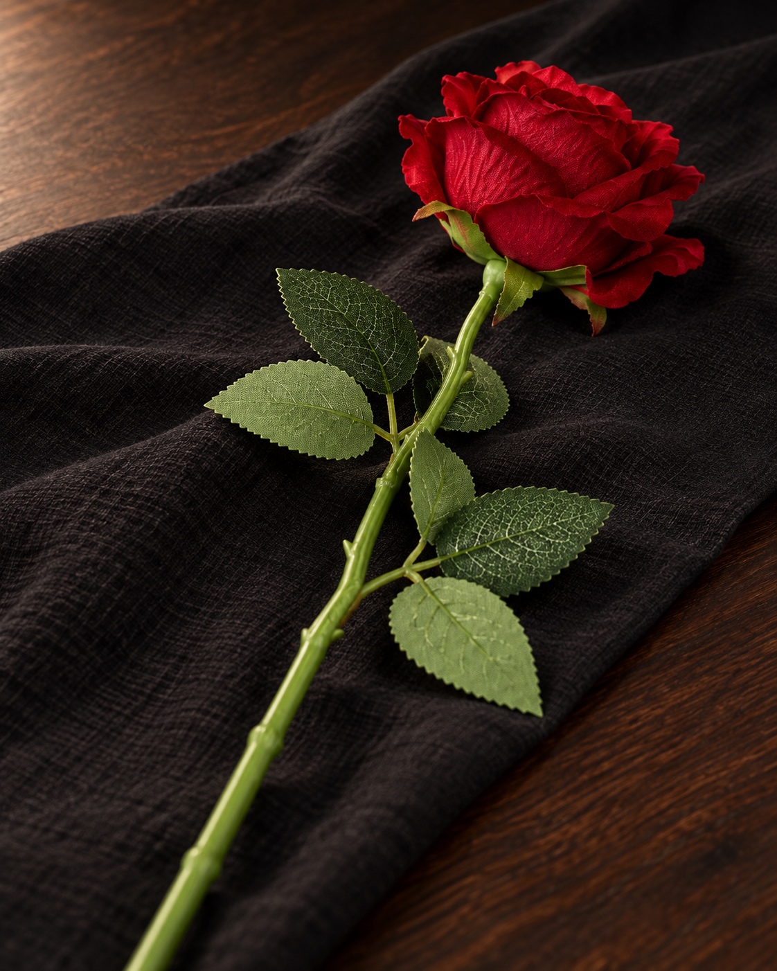 Large Red Artificial Rose Stem 3