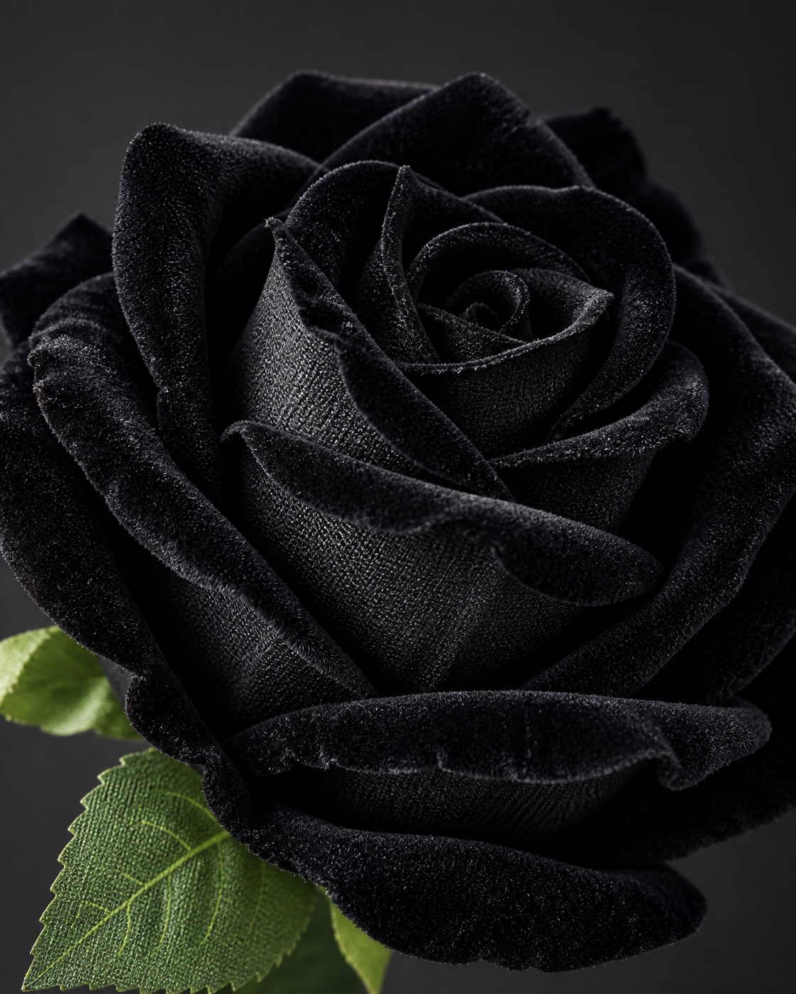 Large Black Artificial Rose Stem 2
