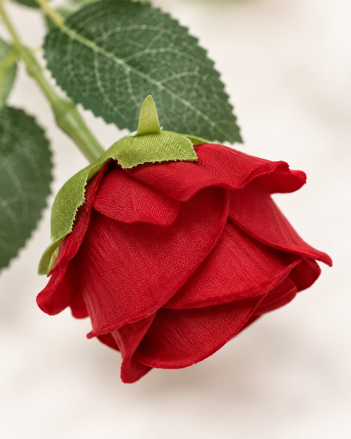 Small Red Artificial Rose Stem 2