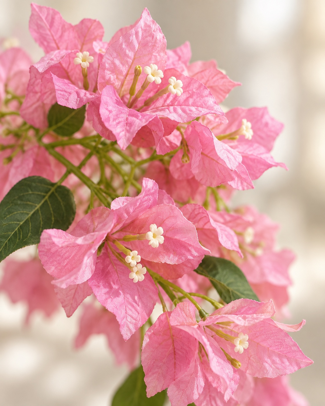 Blush Pink Artificial Bougainvillea Branch 2