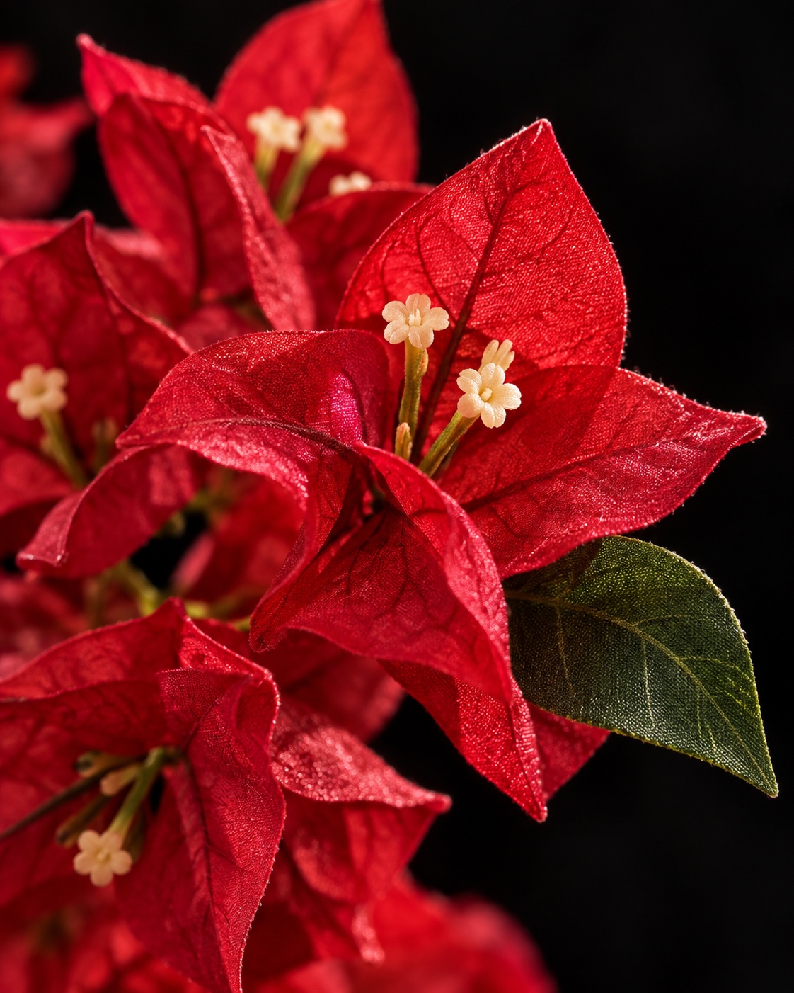 Red Artificial Bougainvillea Branch 3