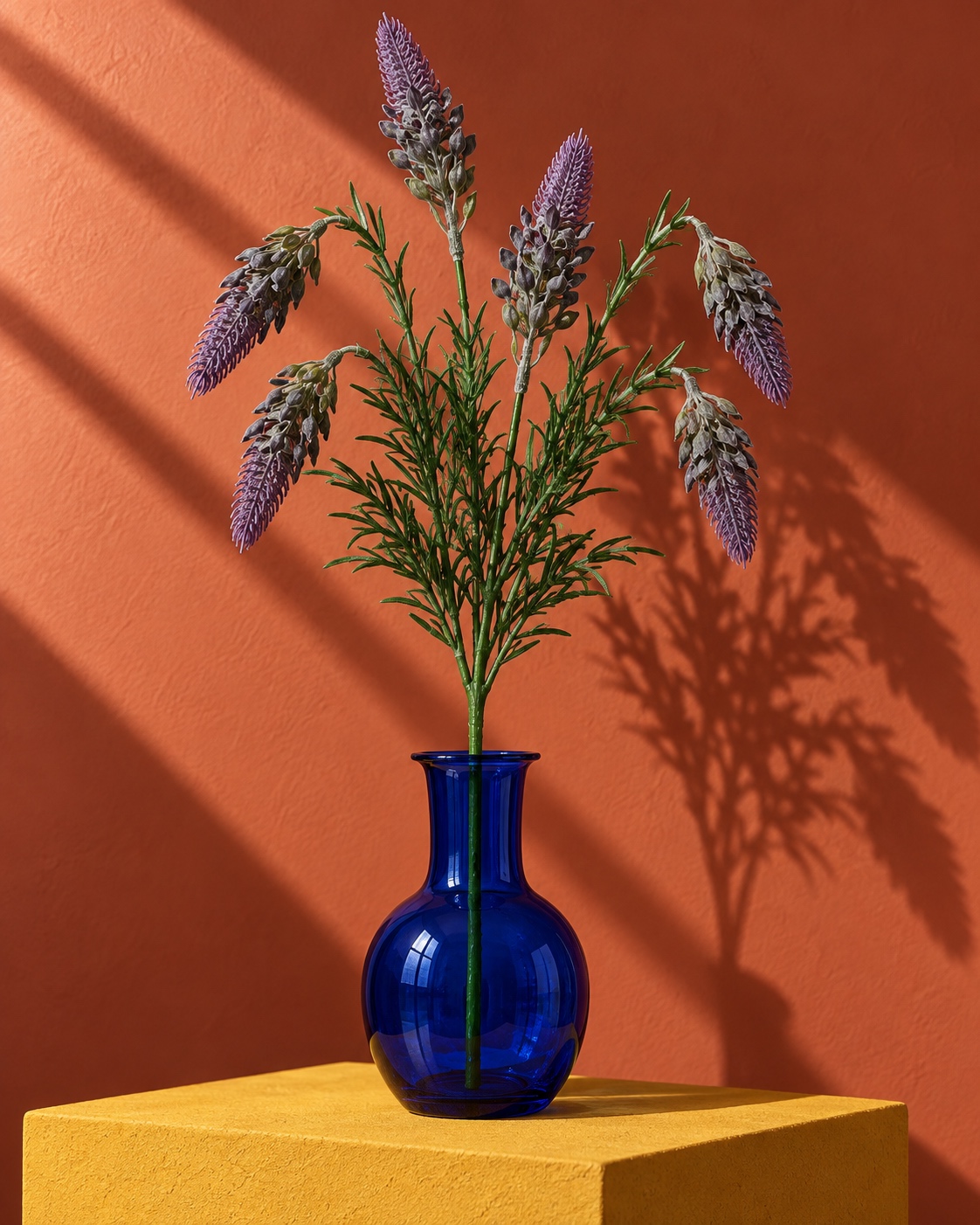 Purple Artificial Tassel Flower Branch 5