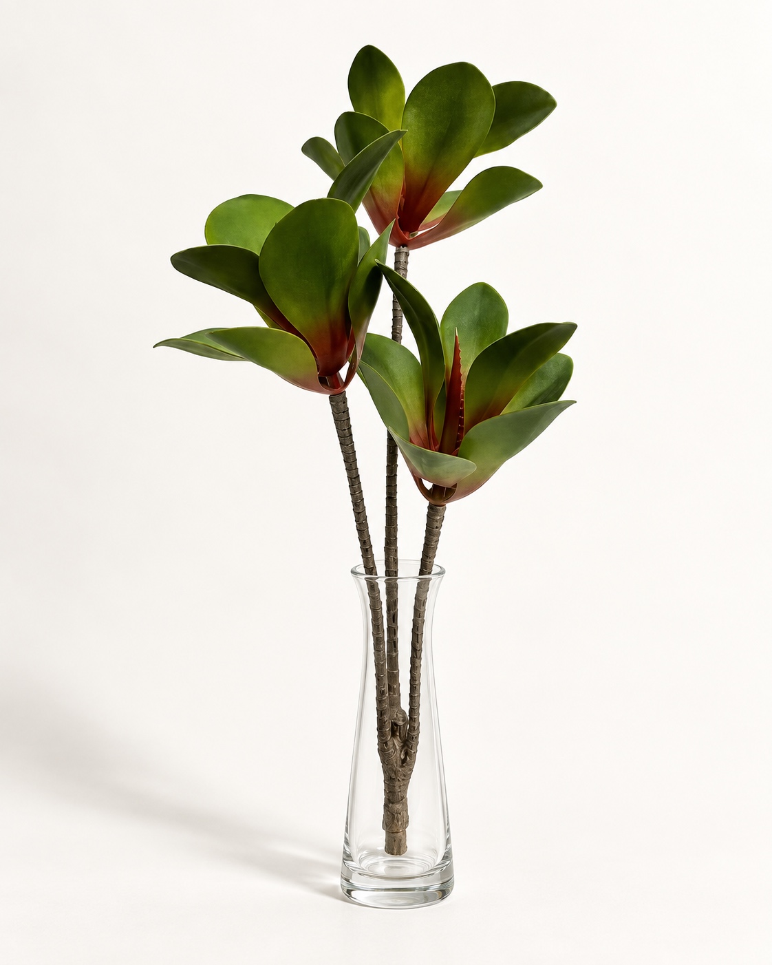Artificial Three Cluster Paddle Leaf Succulent 4