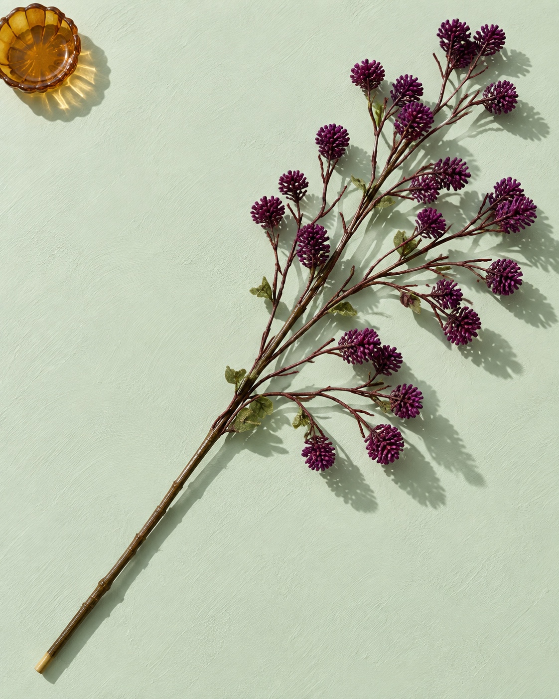 Purple Artificial Cone Bud Branch 3