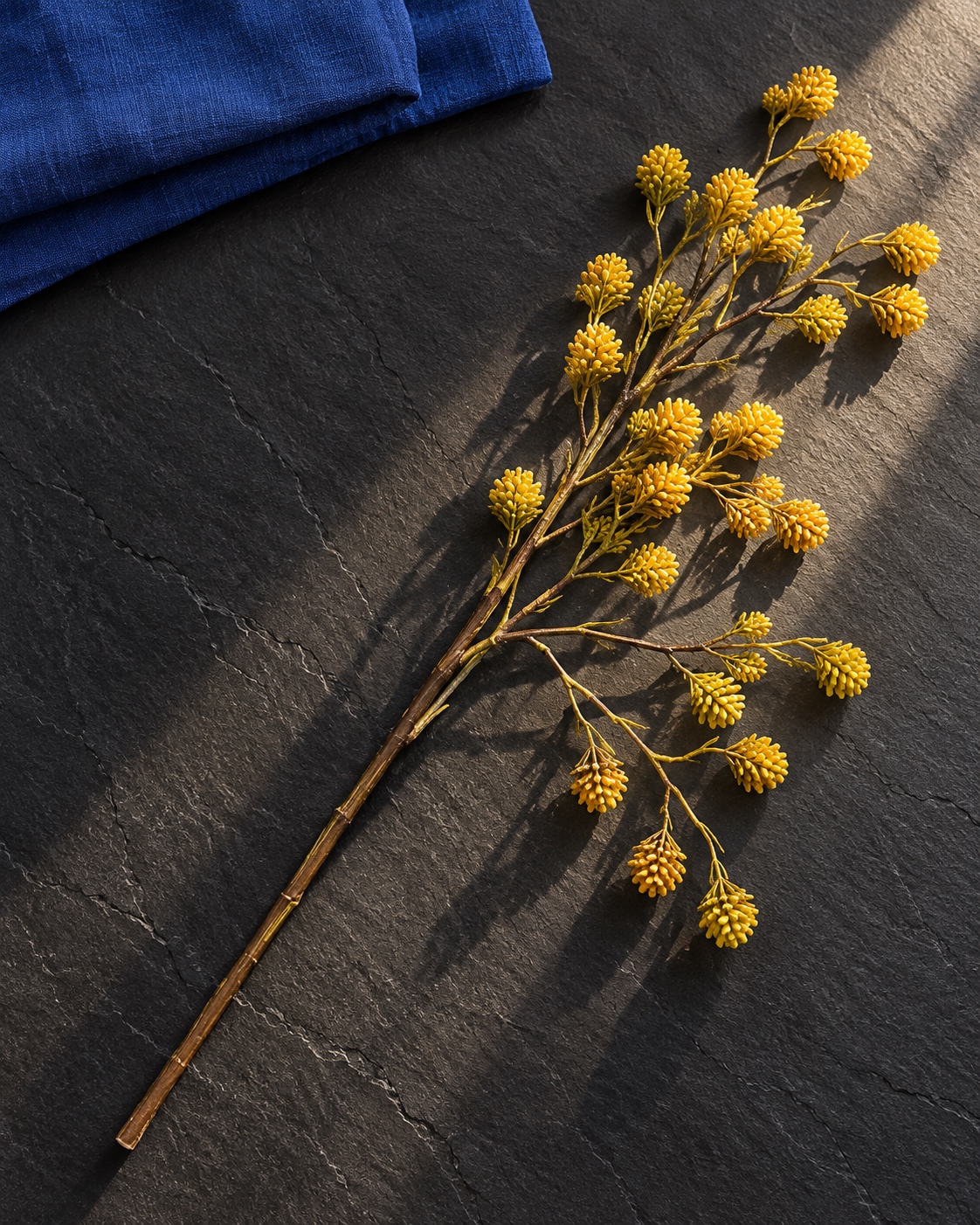 Yellow Artificial Cone Bud Branch 3