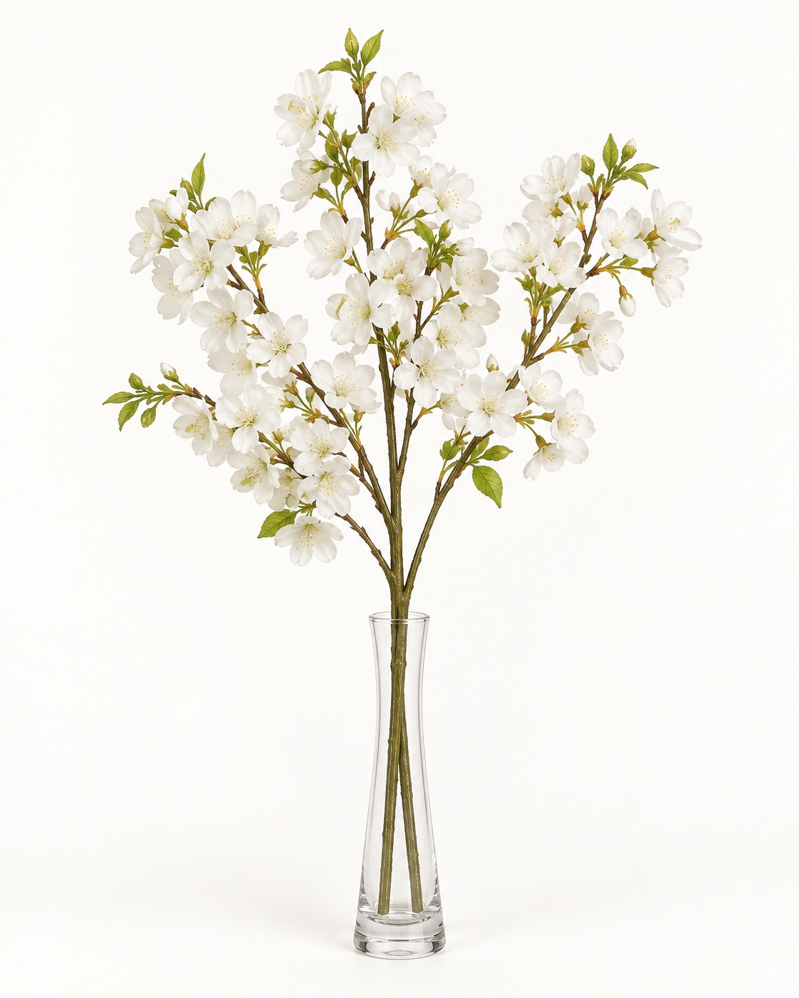 White Artificial Cherry Blossom Branch 3