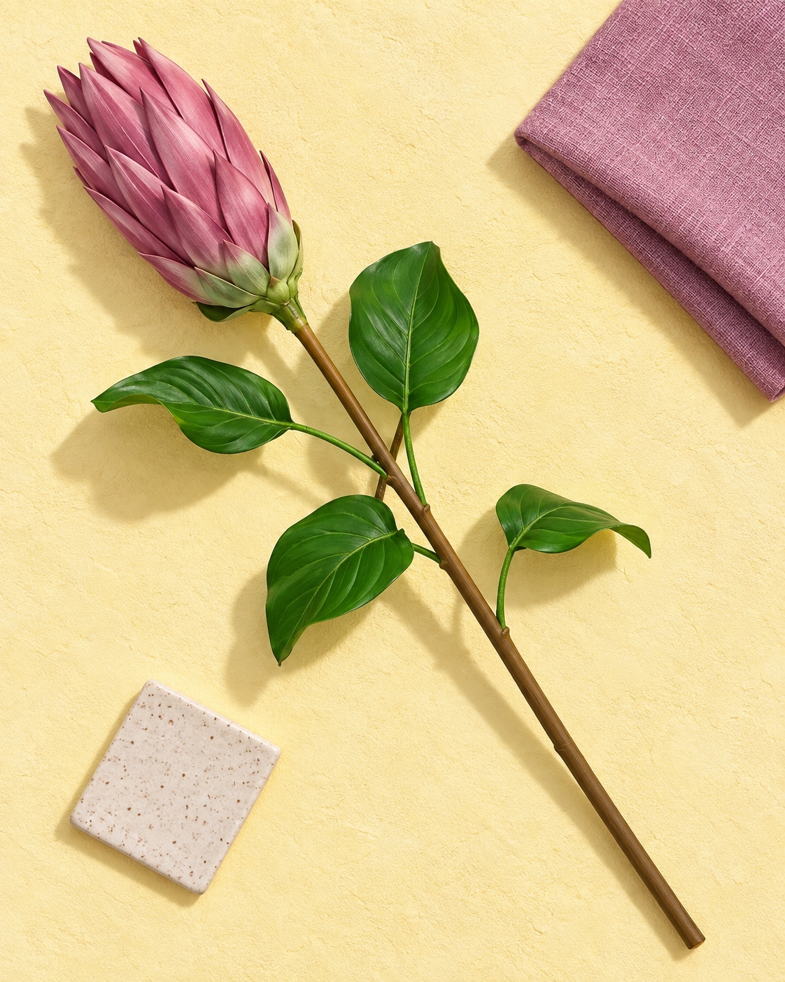 Mauve Pink Artificial Imperial Flower Stem 5