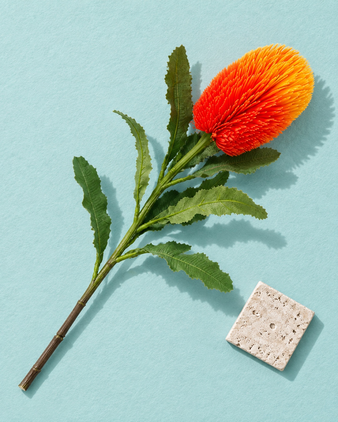 Orange Artificial Banskia Flower 4