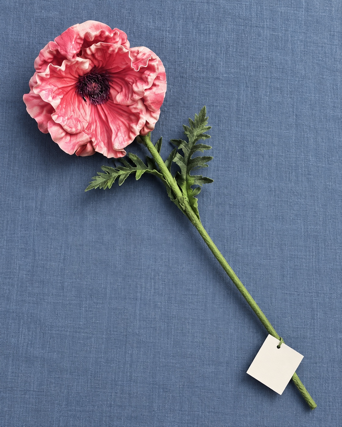 Rose Pink Artificial Poppy Stem 3