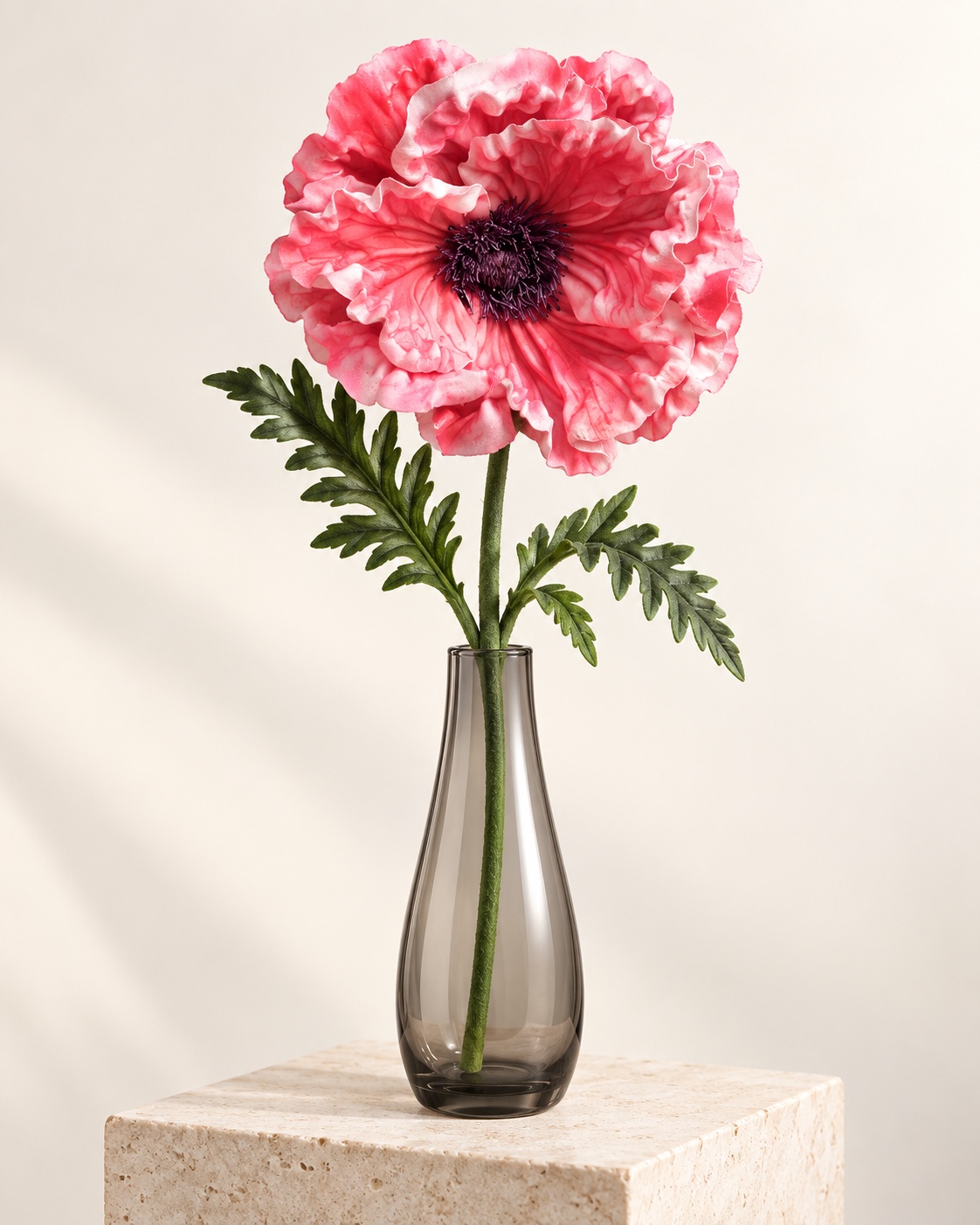 Rose Pink Artificial Poppy Stem 4