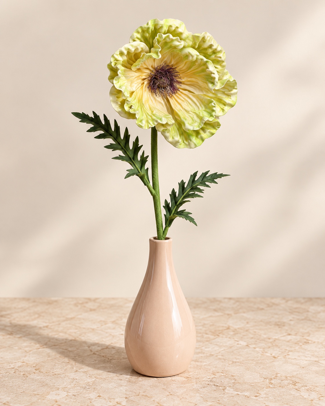 Pale Green Artificial Poppy Stem 4