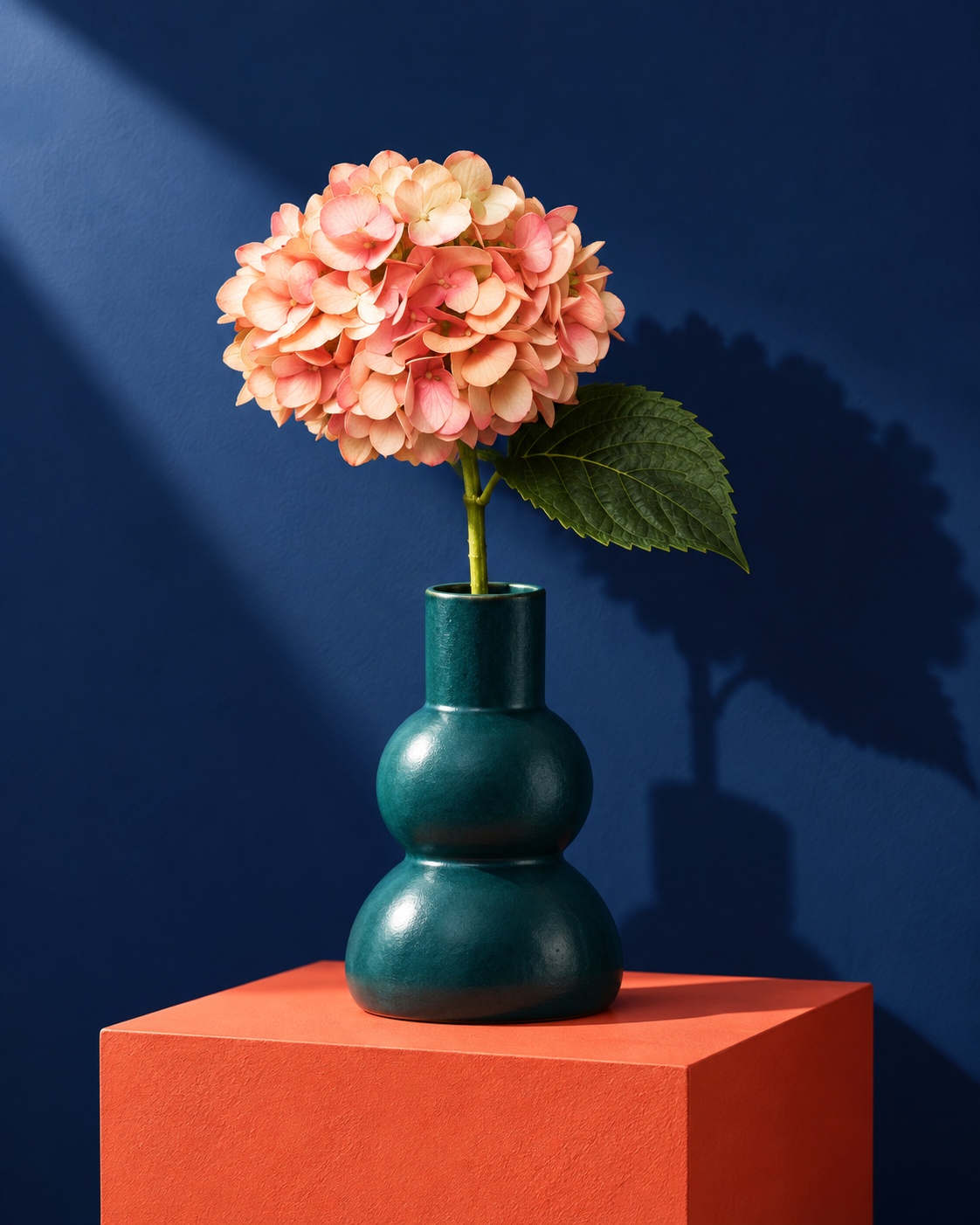 Peach Artificial Hydrangea Stem 3