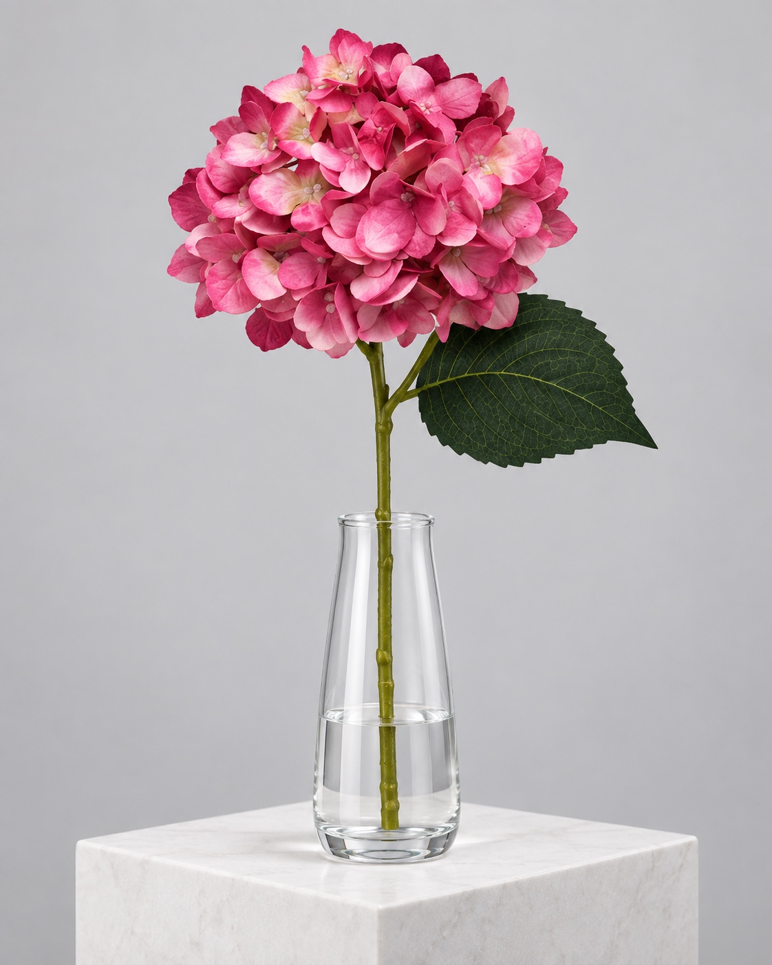 Deep Pink Artificial Hydrangea Stem 2