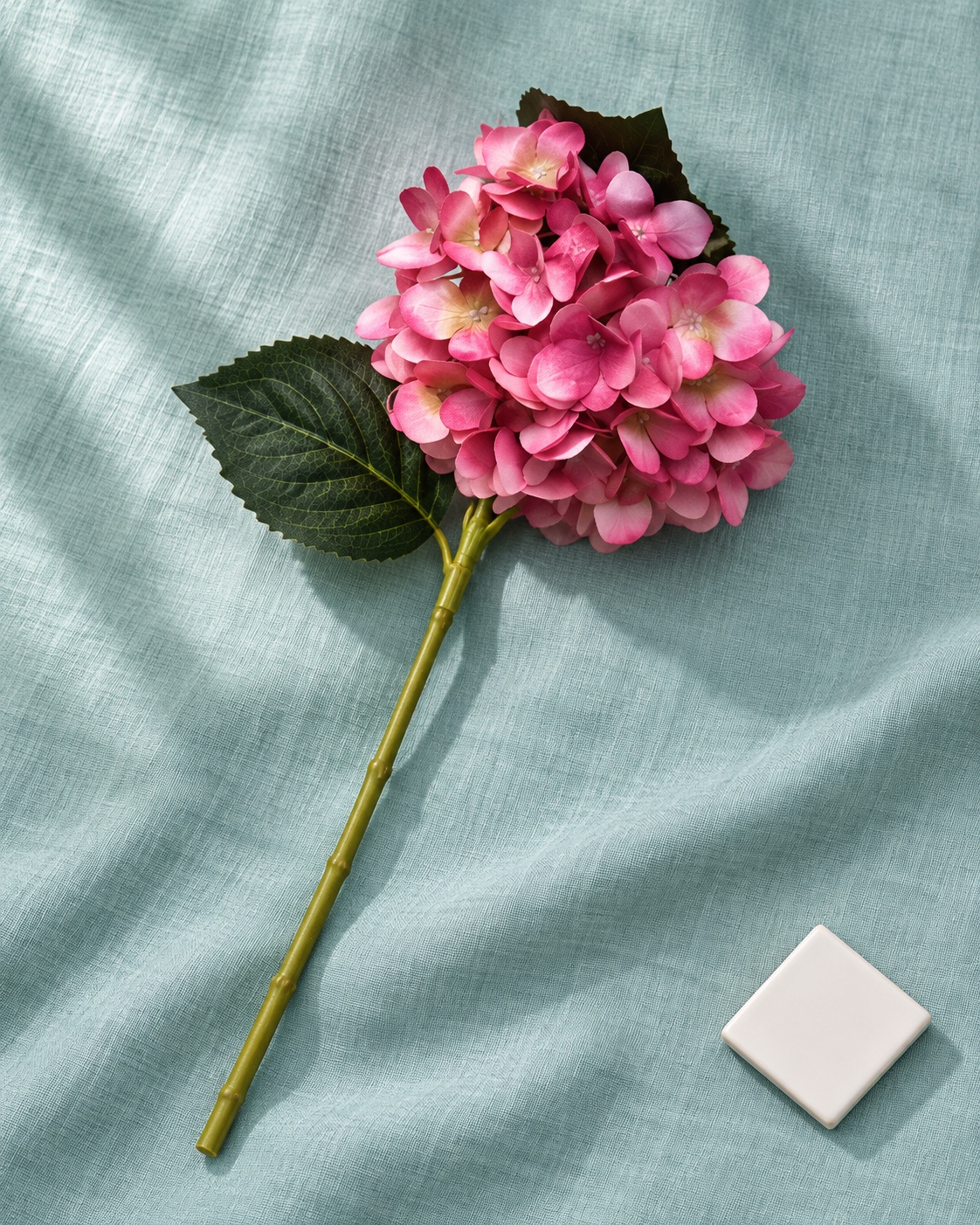 Deep Pink Artificial Hydrangea Stem 4