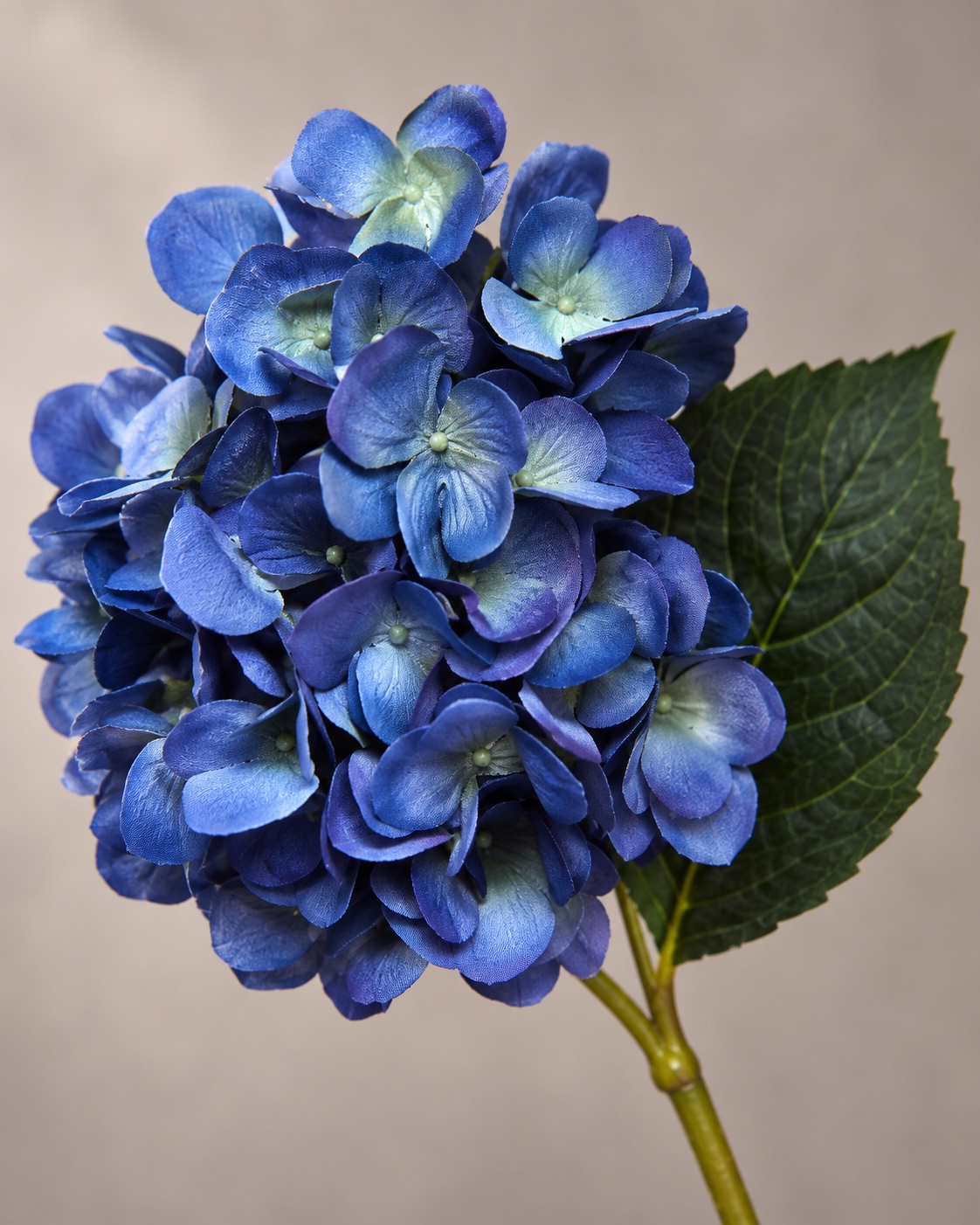 Blue Artificial Hydrangea Stem 3