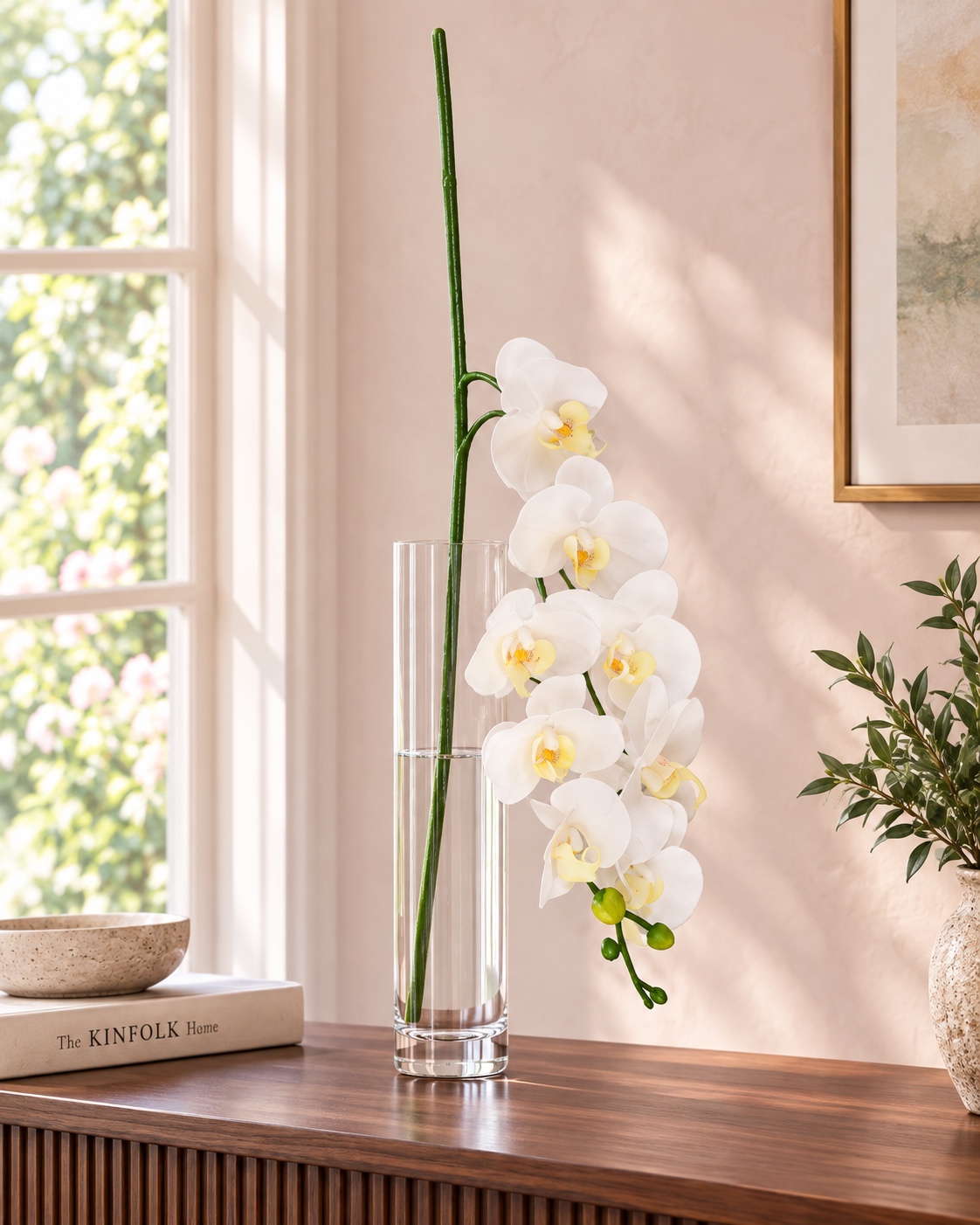 White Artificial Nine Head Phalaenopsis 3
