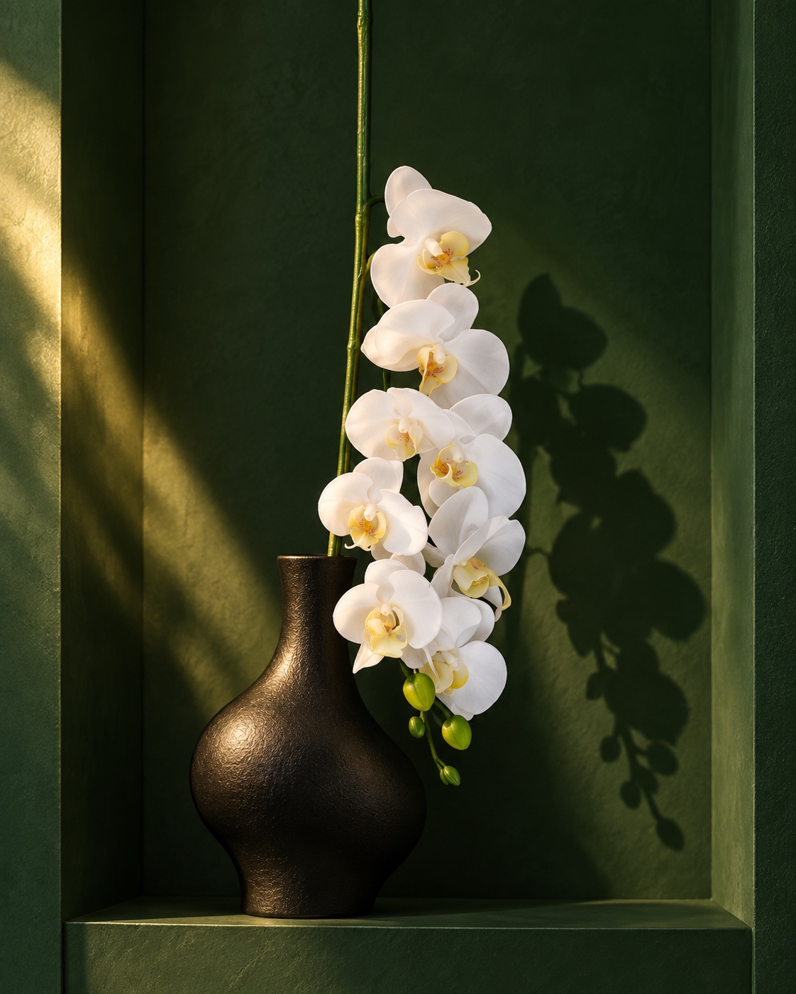 White Artificial Nine Head Phalaenopsis 2