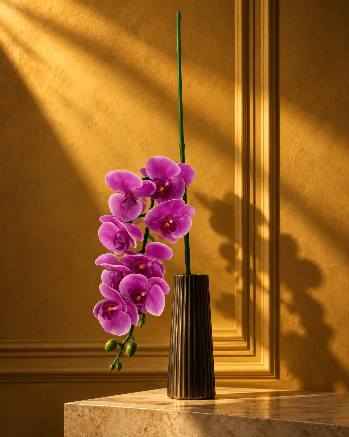 Purple Artificial Nine Head Phalaenopsis 3