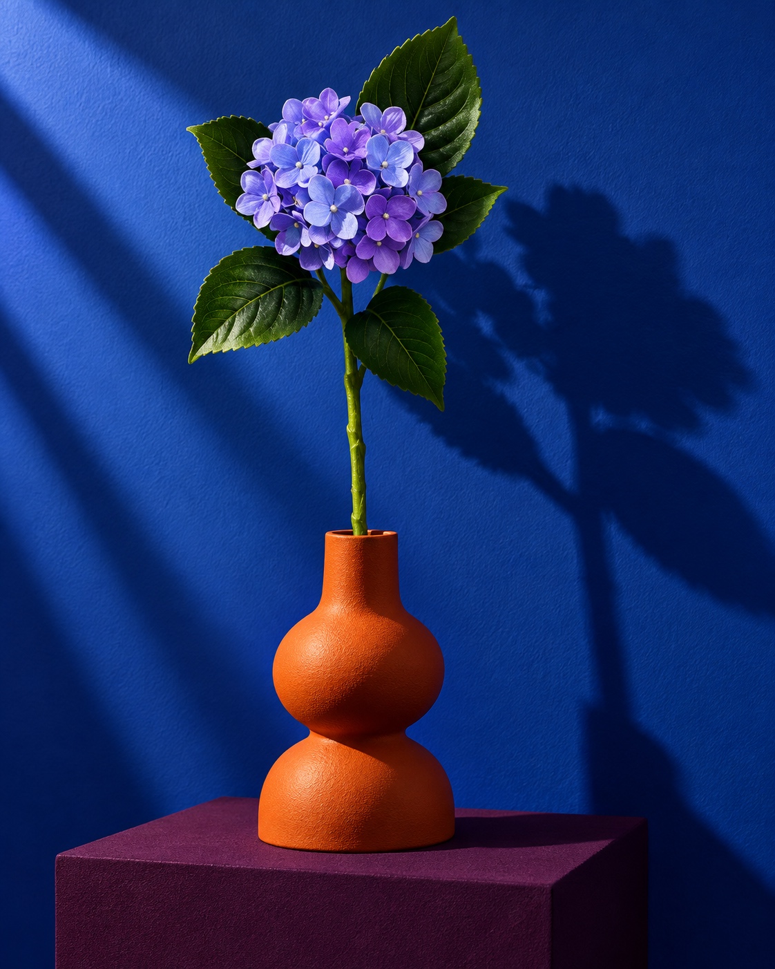 Blue Purple Artificial Hydrangea Stem 4