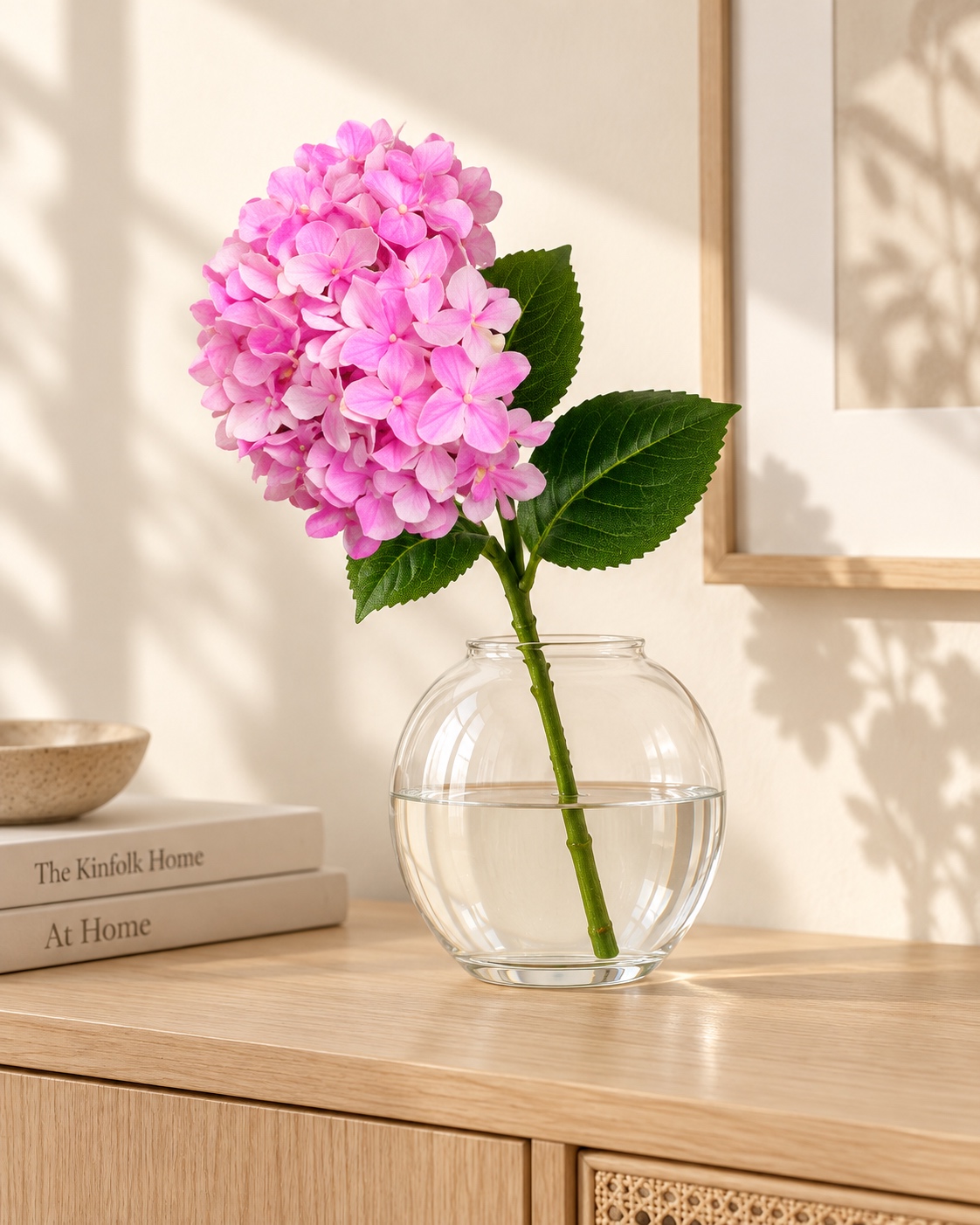 Pink Artificial Hydrangea Stem 2