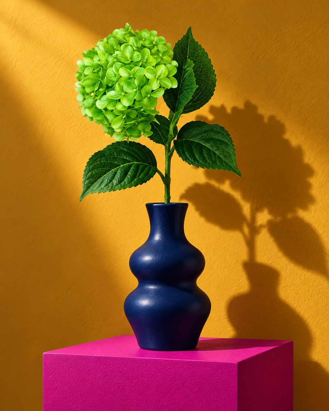 Bright Green Artificial Hydrangea Stem 4