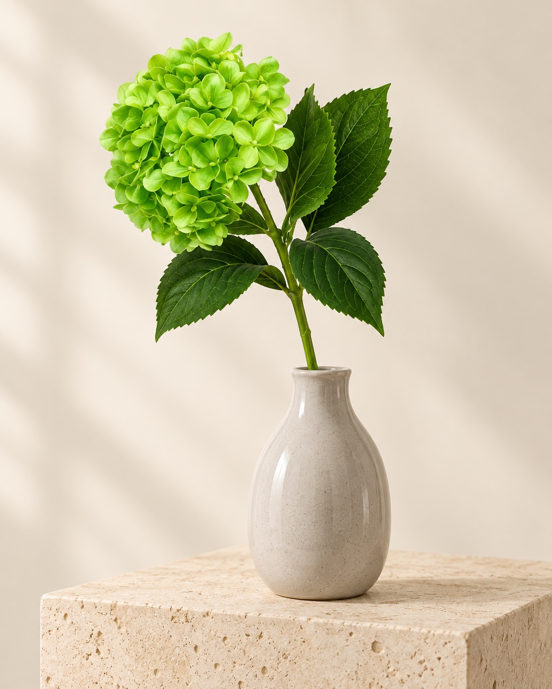 Bright Green Artificial Hydrangea Stem 5