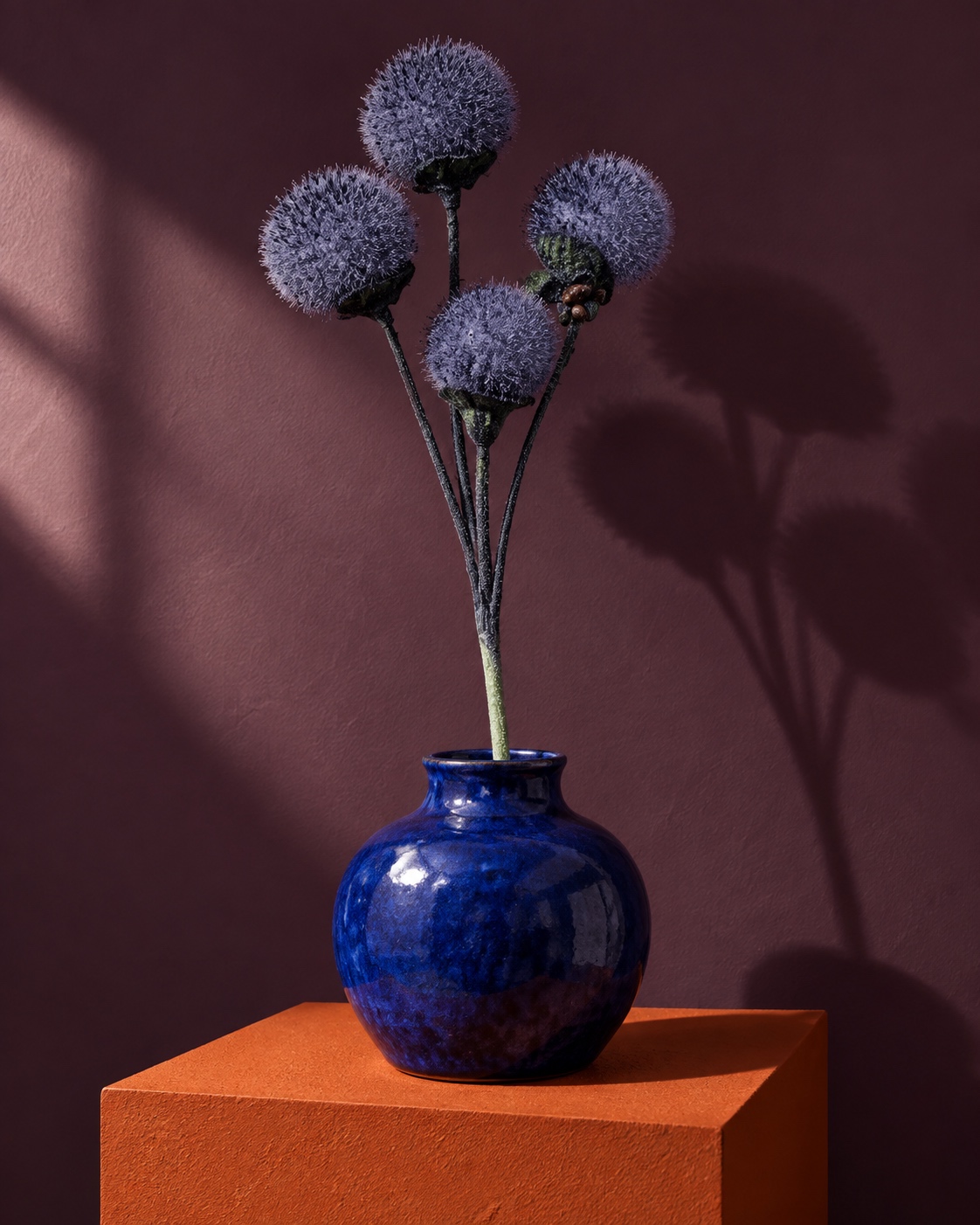 Purple Artificial Snow Lotus Ball 2
