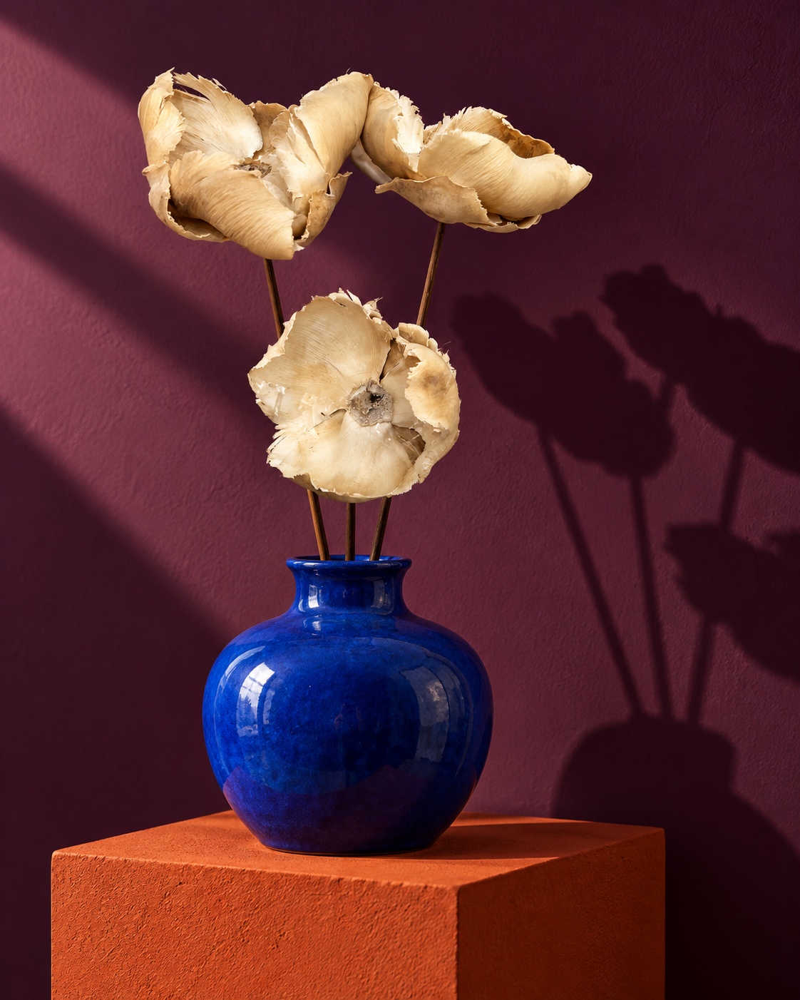 Three Piece Artificial Coconut Shell Flower Stem Set 3
