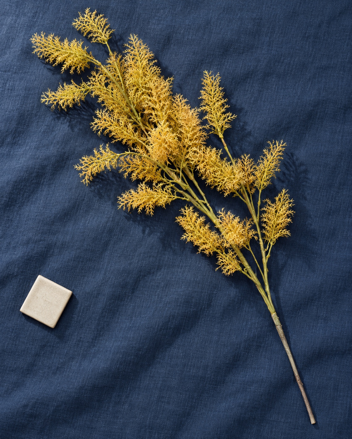 Pale Yellow Artificial Branching Foliage Spray 5