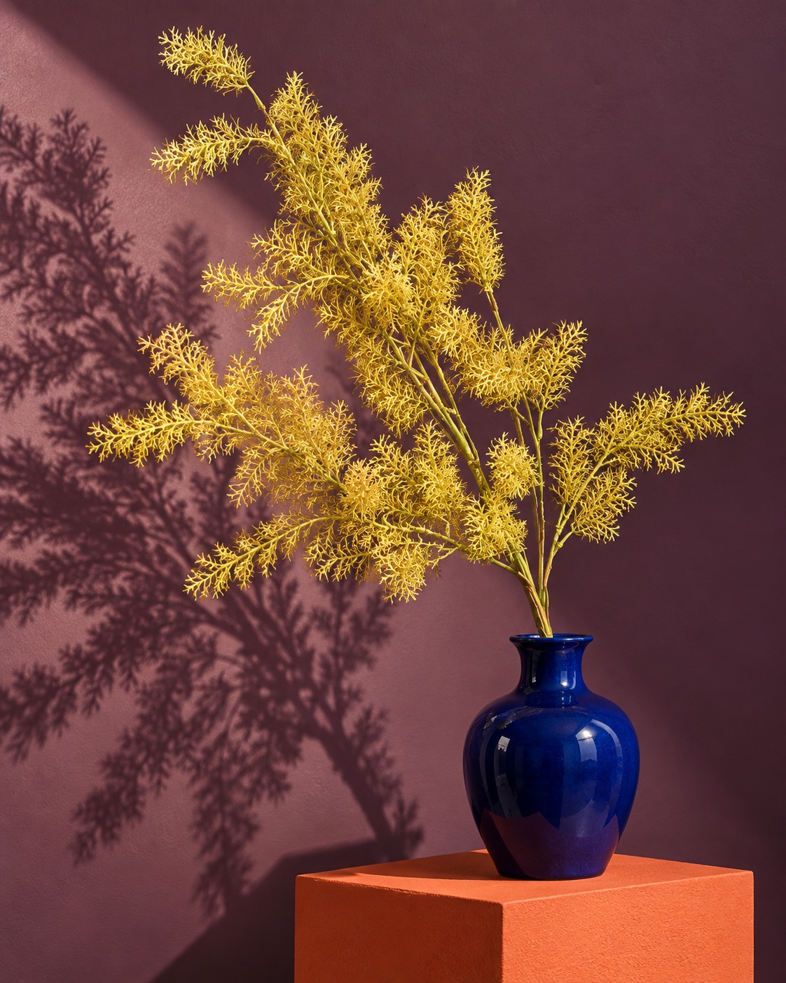 Pale Yellow Artificial Branching Foliage Spray 2