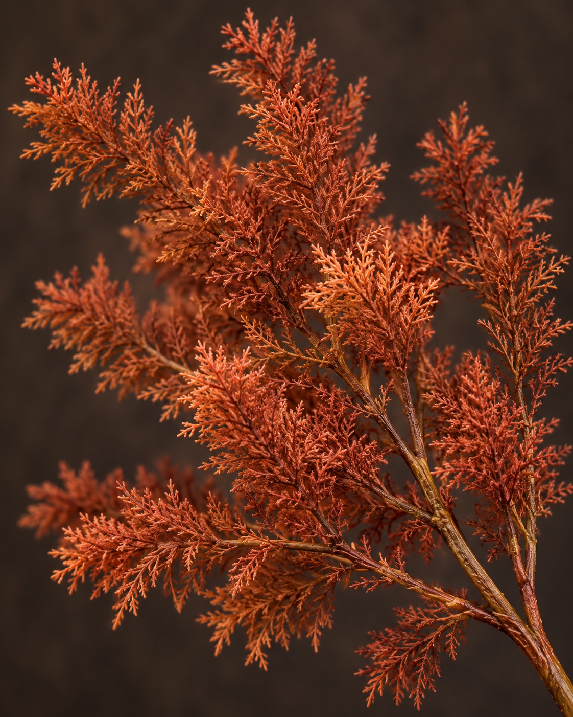 Deep Orange Artificial Branching Foliage Spray 2