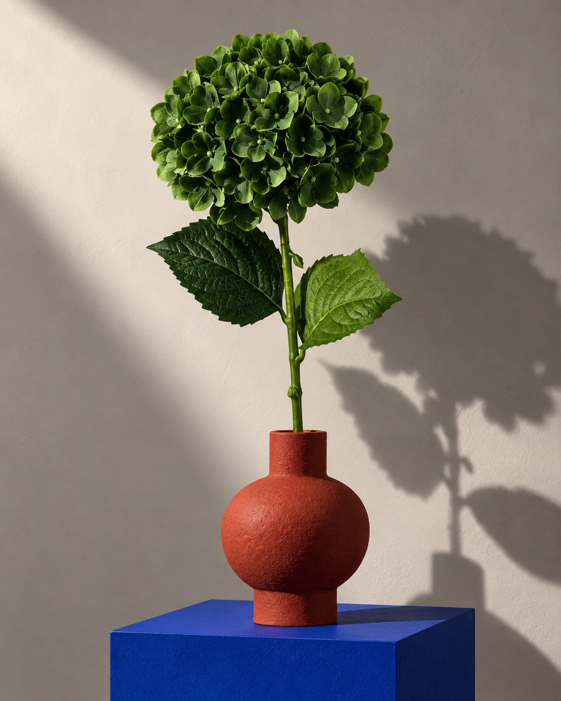 Dark Green Artificial Hydrangea Stem 3