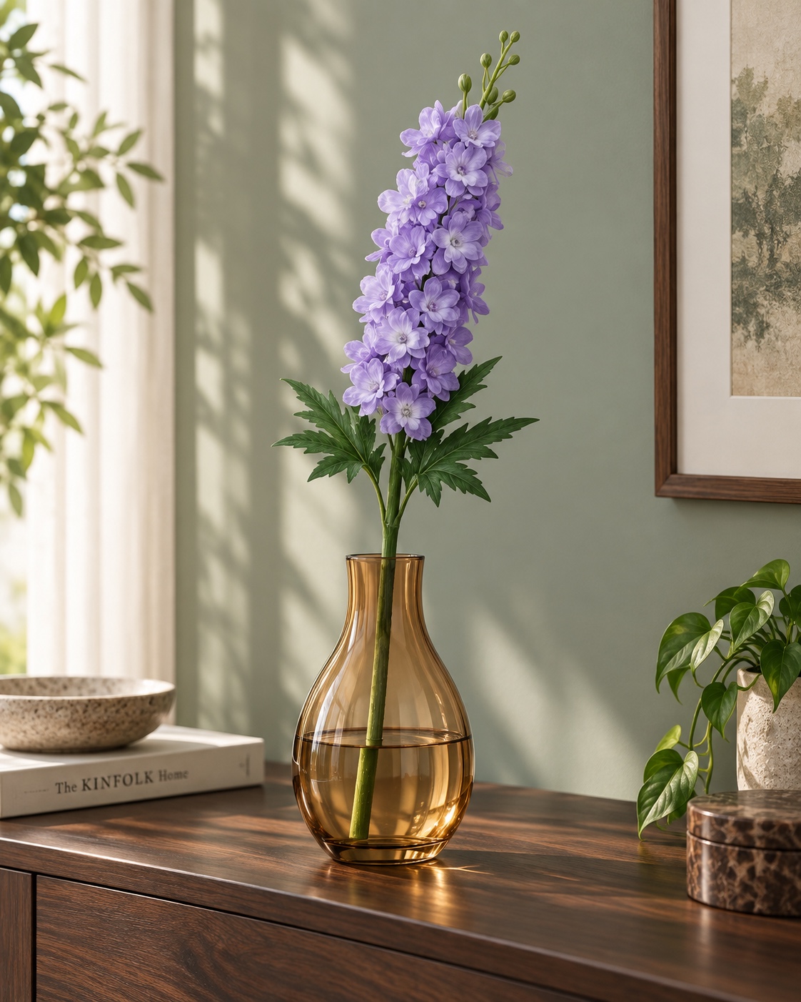 Purple Artificial Hyacinth Stem 2
