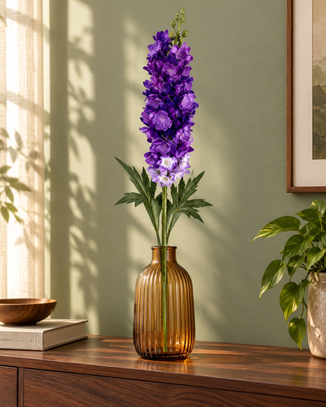 Deep Purple Artificial Hyacinth Stem 2