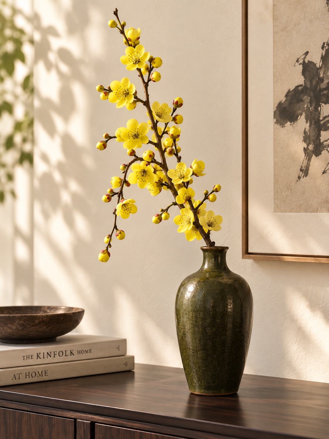 Yellow Artificial Plum Blossom Branch 3