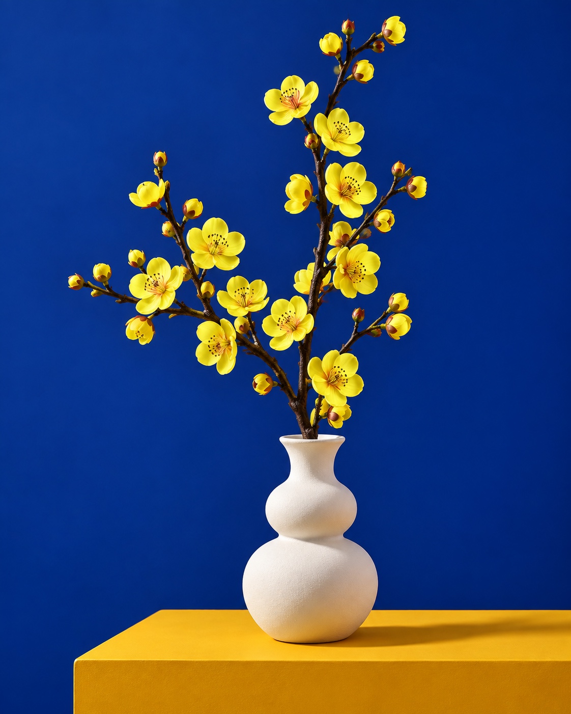 Yellow Artificial Plum Blossom Branch 5