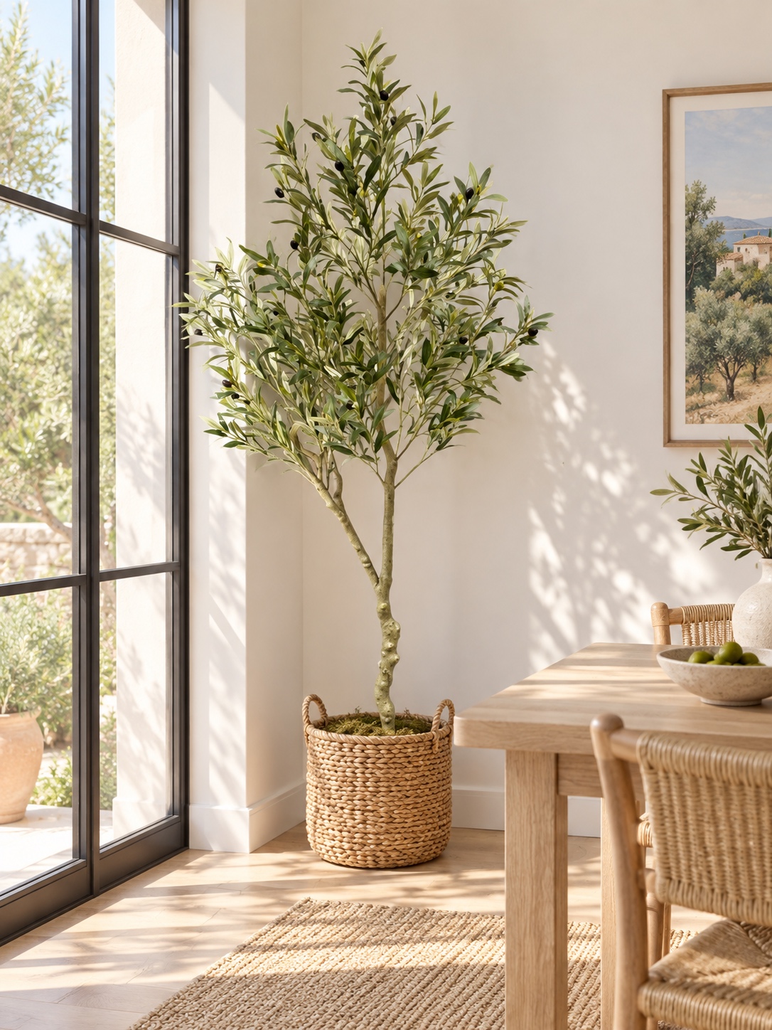 Artificial Olive Tree with Silvery Green Leaves, 1.8 m 2