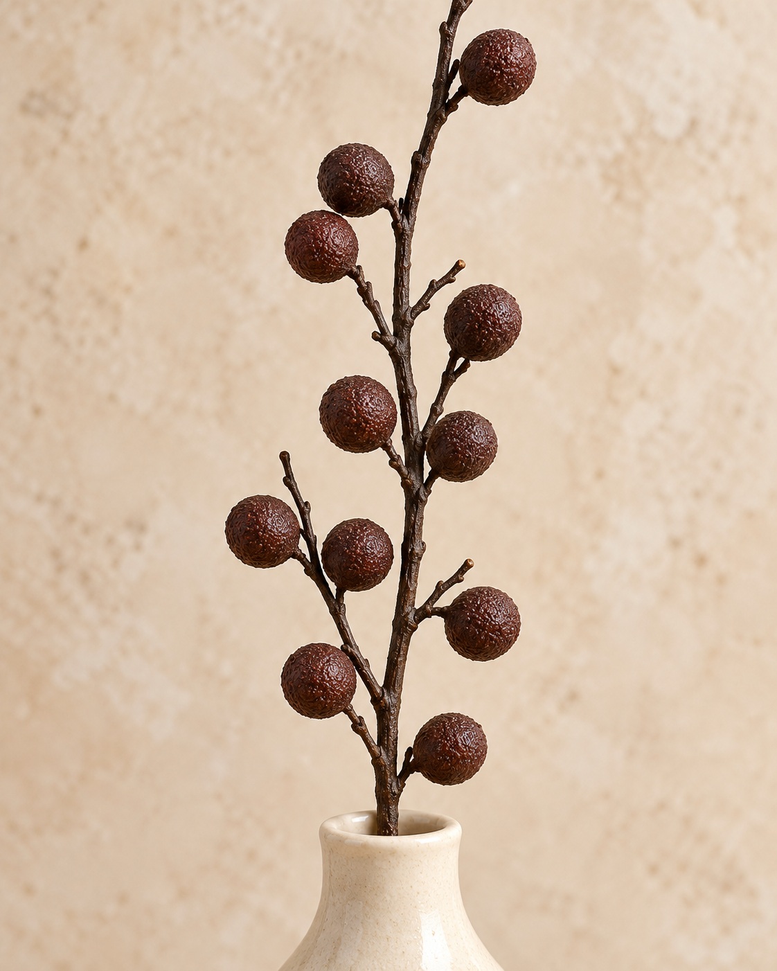 Artificial Brown Hawthorn Berry Branch 4