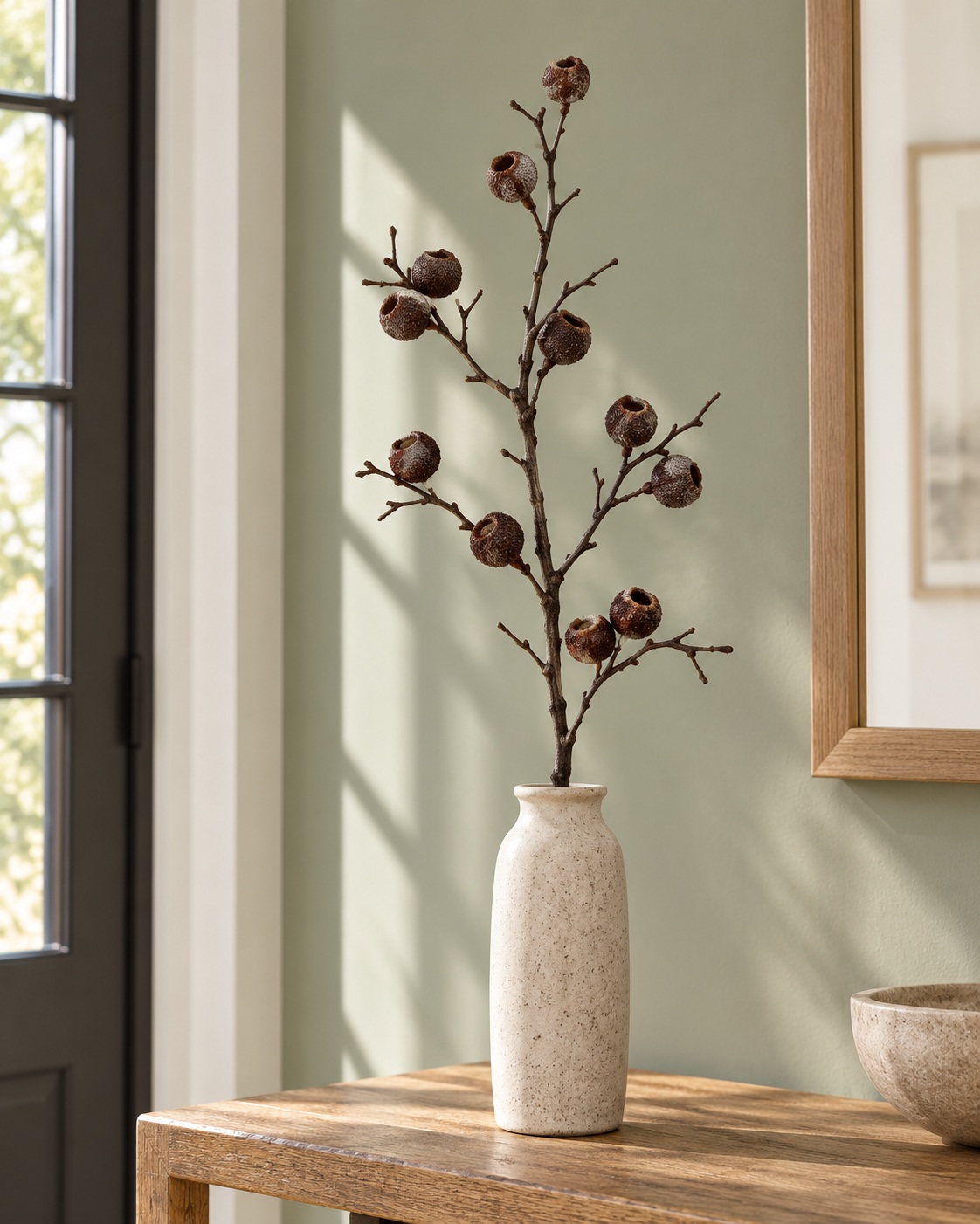 Artificial Brown Hawthorn Berry Branch 3