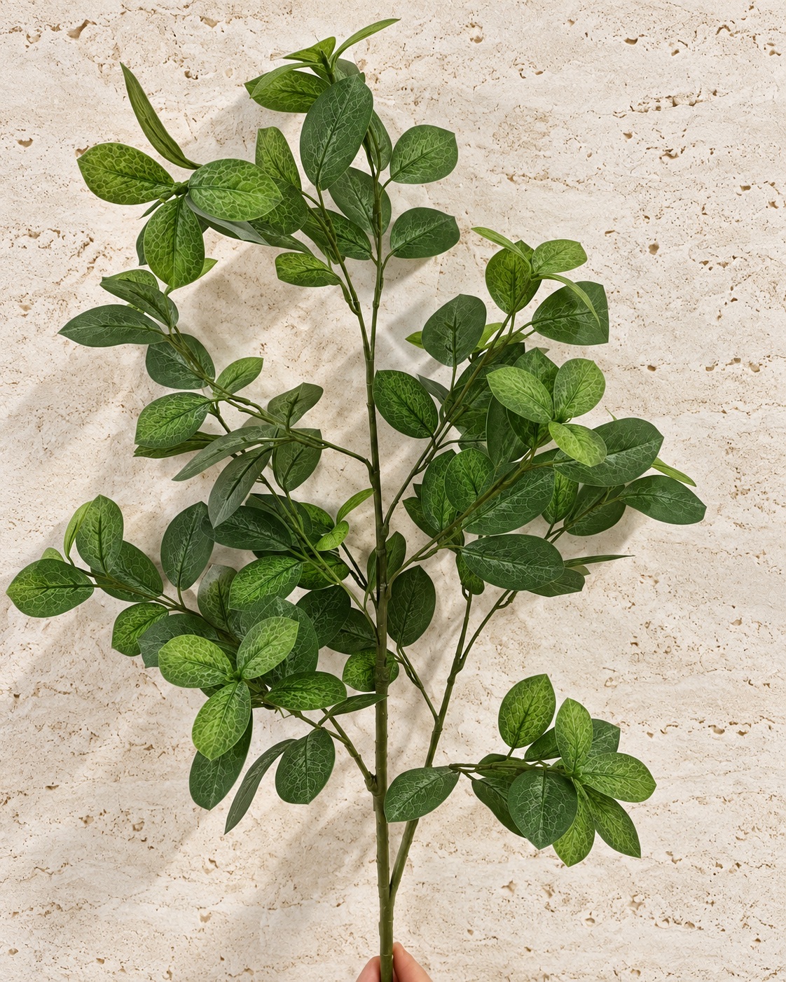 Artificial Green Ficus Leaf Branch 2