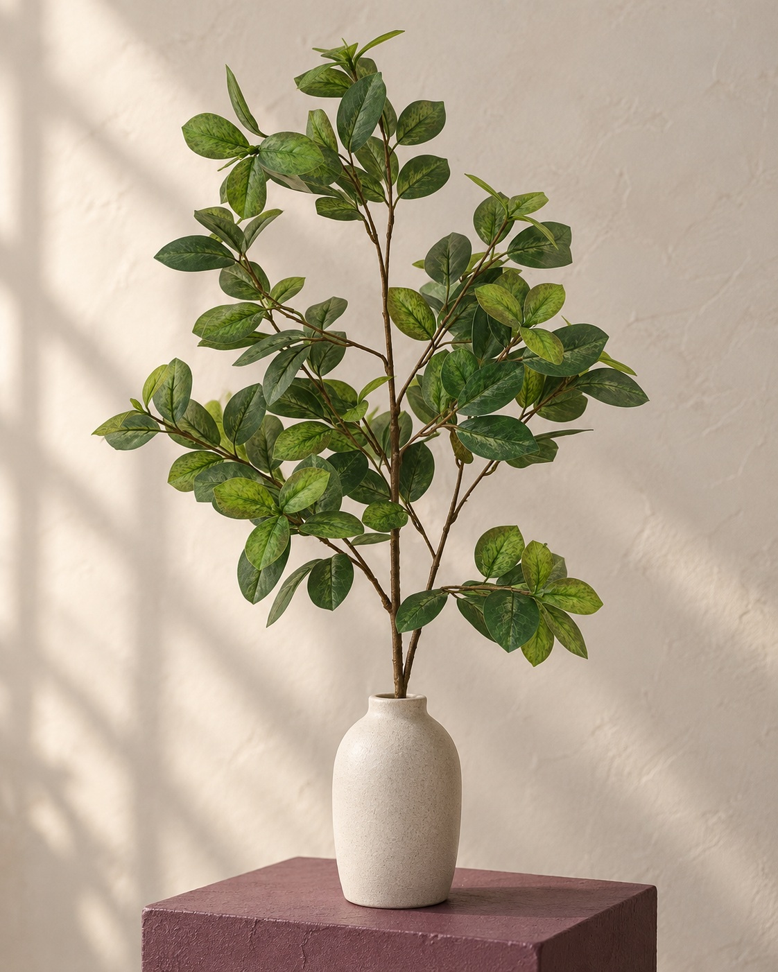 Artificial Green Ficus Leaf Branch 3