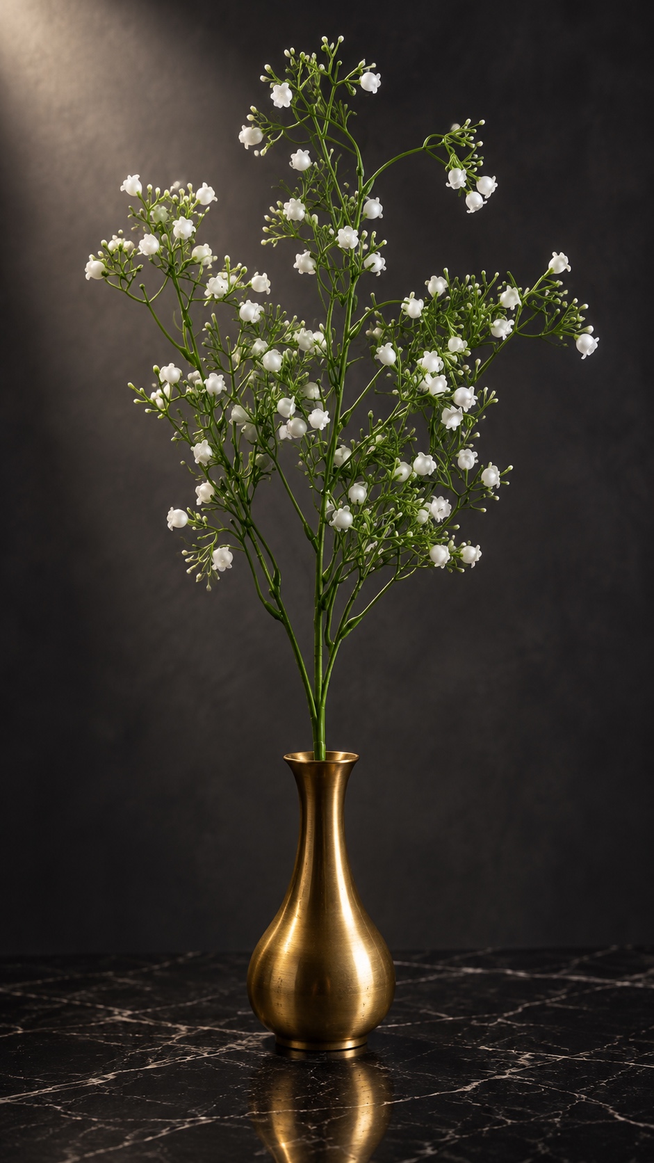 White Artificial Bellflower Spray with Delicate Buds 2