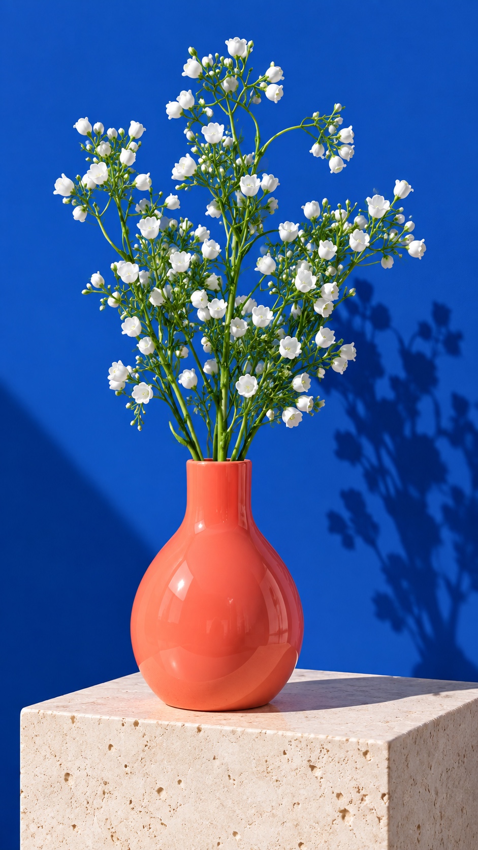 White Artificial Bellflower Spray with Delicate Buds 4