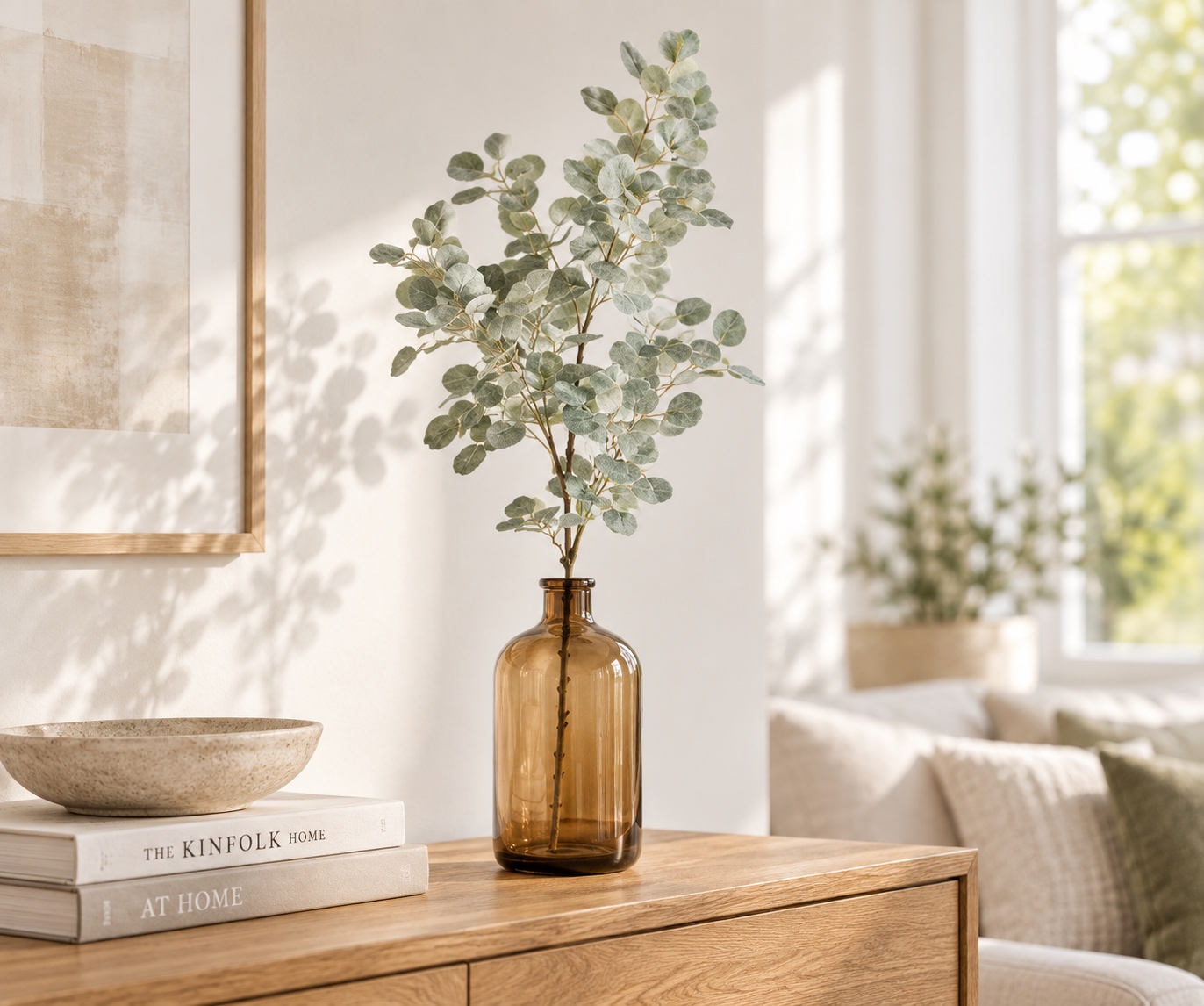 Sage Green Artificial Eucalyptus Stem 2