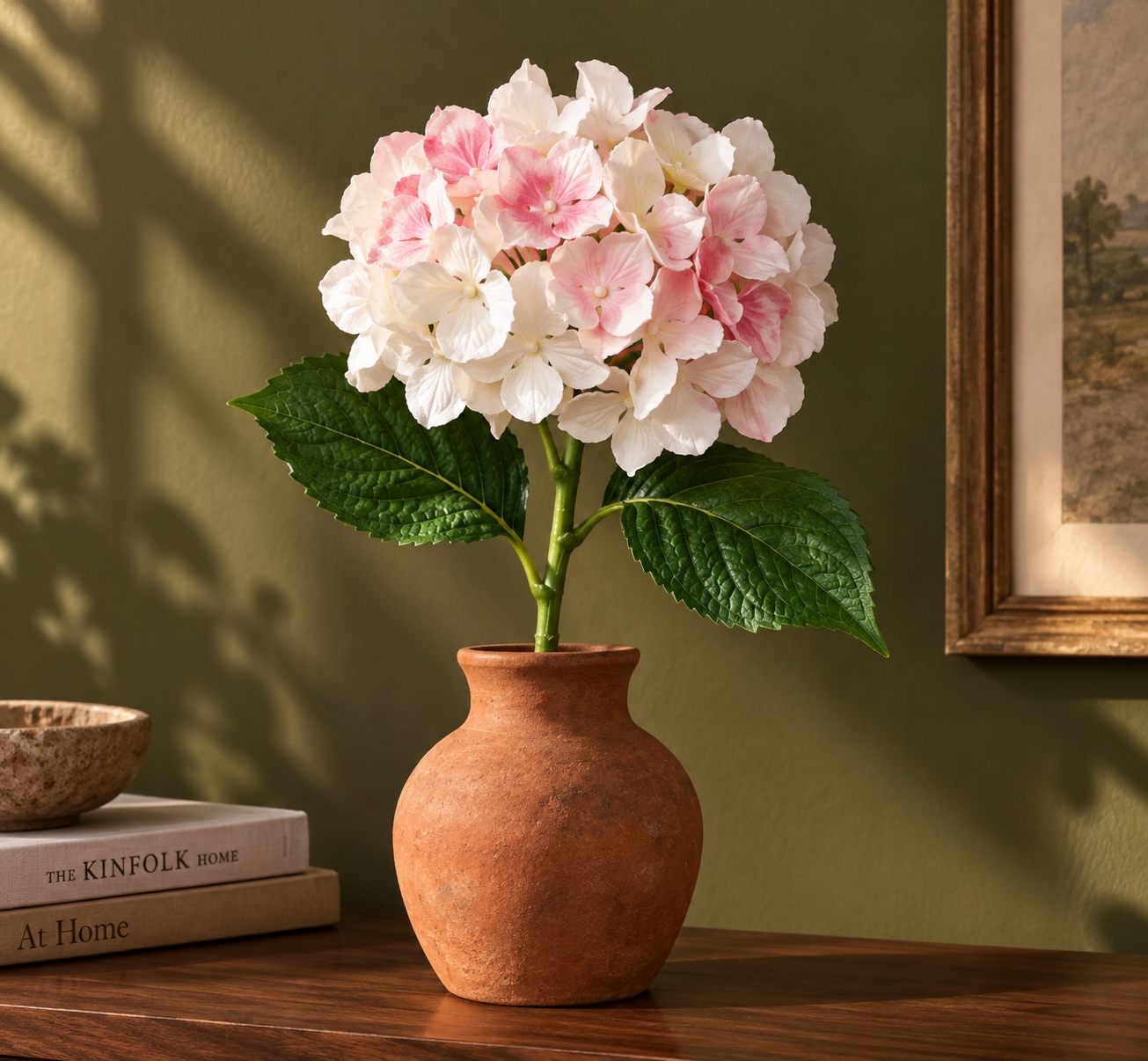 Light Pink Artificial Hydrangea Stem 3