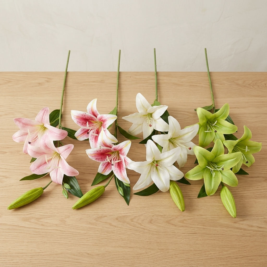 3-Head Large Lily 4-Color BABY PINK