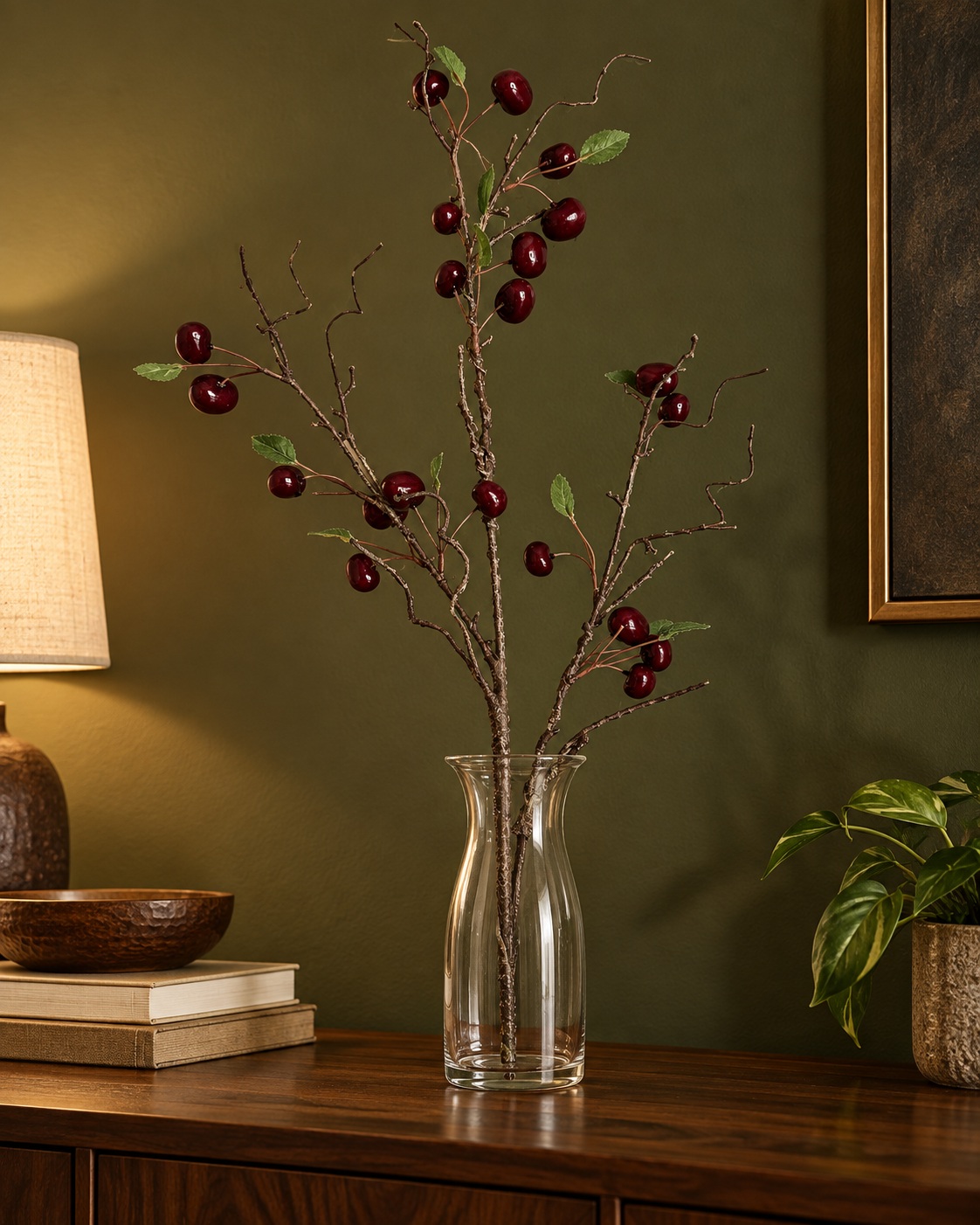 Premium Flower Stem 95cm COLOR DARK CHERRY 4